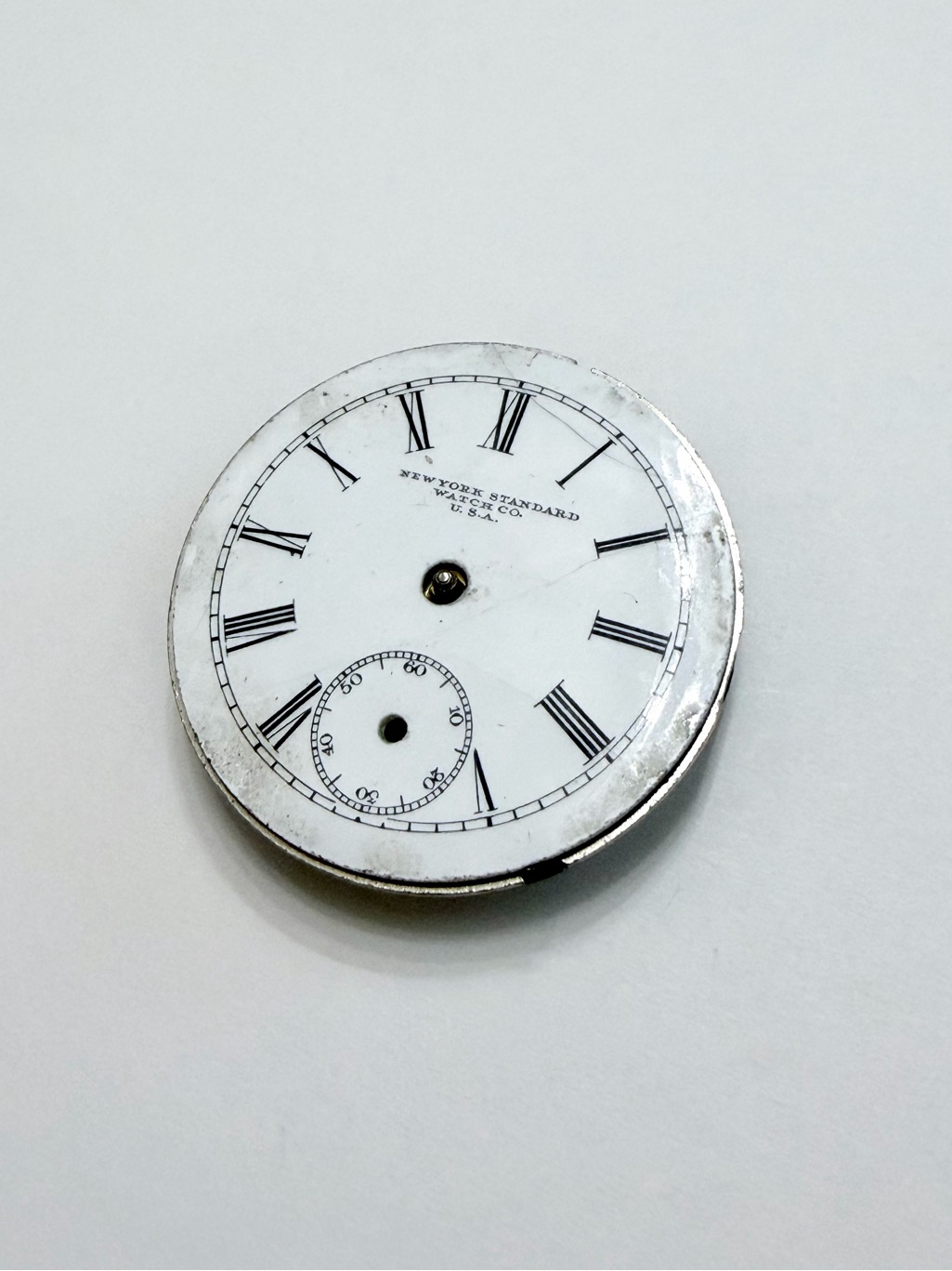 Vintage New York Standard Watch Co Pocket Watch Dial Movement 34mm Parts
